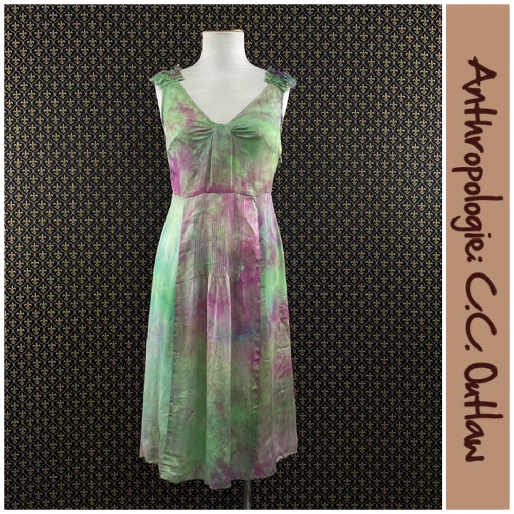 2005 Anthro “Watercolor Silk Dress” by C.C. Outlaw